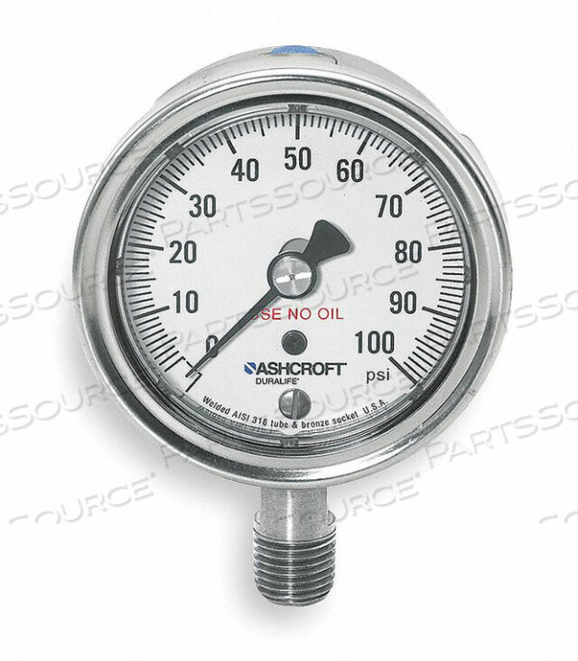 OEM#: 251009SW02LX6B100D0992 МАНОМЕТР ОТ 0 ДО 100 PSI 2-1/2 ДЮЙМА от Ashcroft Inc.