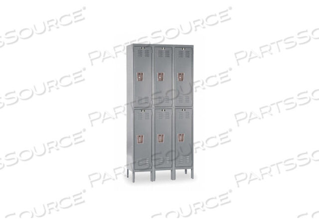 OEM#: U3228-2A-HGG7207 ШКАФ ГАРДЕРОБНЫЙ LVRD 3 ШИРИНЫ 2 ЯРУСА СЕРЫЙ от Hallowell