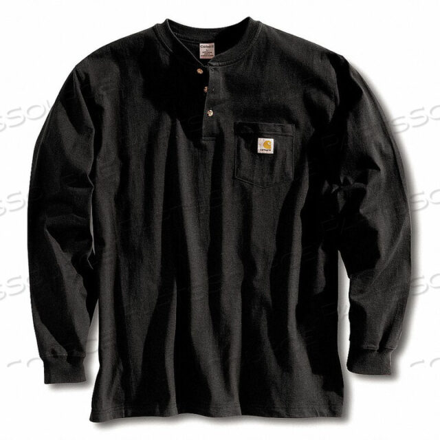 OEM#: K128-BLK XLG REGLONG SLEEVE HENLEY BLACK XL от Carhartt