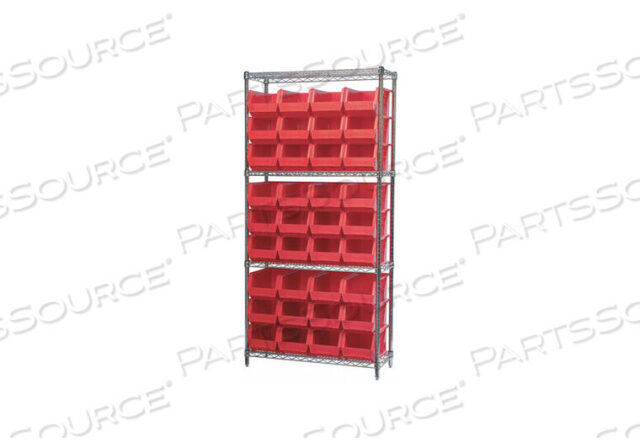 OEM#: AWS143630240RD5519 СТЕЛЛАЖ ДЛЯ ЯЩИКОВ 74 ОБЩАЯ ВЫСОТА 36 ЯЩИКОВ КРАСНЫЙ от Akro-Mils / Myers Industries, Inc