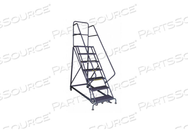 OEM#: KDHS11224612 СТУПЕНЧАТАЯ ПРОЧНАЯ 600-ФУНТОВАЯ НАГРУЗКА. УГЛОВАЯ БЕЗОПАСНОСТЬ. СТАЛЬНАЯ ЛЕСТНИЦА НА РОЛИКОВЫХ КОЛЕСАХ - ПЕРФОРИРОВАННАЯ Tri-Arc