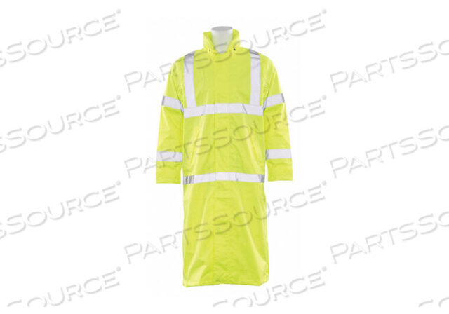 OEM#: 62031S163 ANSI CLASS 3 LONG RAINCOAT HI VIS LIME, 2X by ERB Safety
