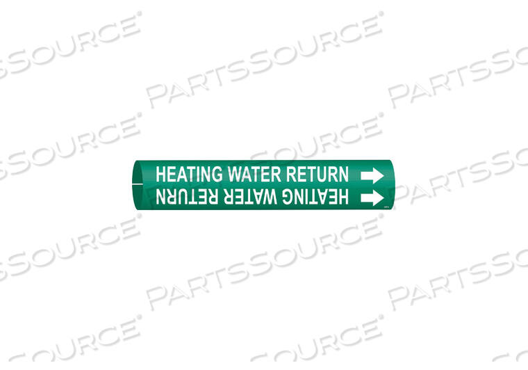 OEM#: 4327-BPIPE MARKER HEATING WATER RETURN GREEN от Brady Americas