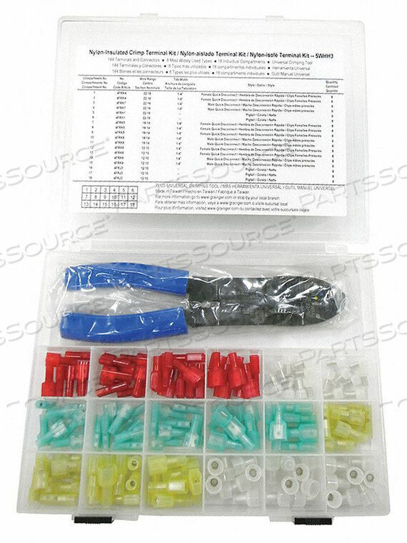 OEM#: 5WHH3WIRE TERMNL KIT С ОБЖИМНЫМ ИНСТРУМЕНТОМ 145 шт. от Power First