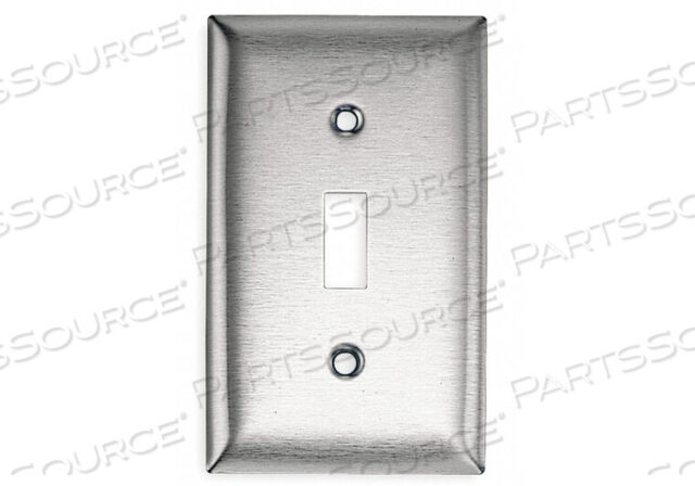 OEM#: SS1WALL PLATE, TOGGLE SWITCH, STANDARD, 1 GANG, STAINLESS STEEL, SATIN by Hubbell Incorporated, Wiring Device-Kellums