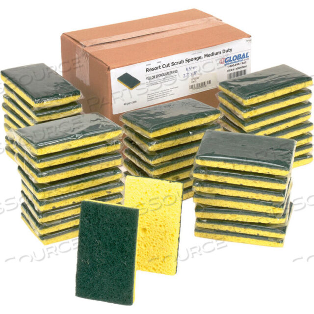 OEM#: 551013ГУБКА ДЛЯ ОЧИСТКИ RESORT CUT, ЖЕЛТАЯ/ЗЕЛЕНАЯ, 2,75 X 4 — УПАКОВКА ИЗ 40 ГУБОК от Americo Manufacturing Co.
