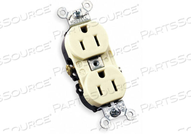 OEM#: CR15IREGETACLE, DUPLEX, COMMERCIAL, 5-15R, 125V, 15A, IVORY от Hubbell Incorporated, Wiring Device-Kellums