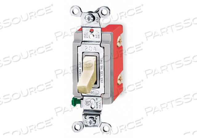 OEM#: HBL1221ISWITCH, TOGGLE, INDUSTRIAL, 120-277 В, 20 А, 1-ПОЛЮСНЫЙ, IVORY от Hubbell Incorporated, Wiring Device-Kellums