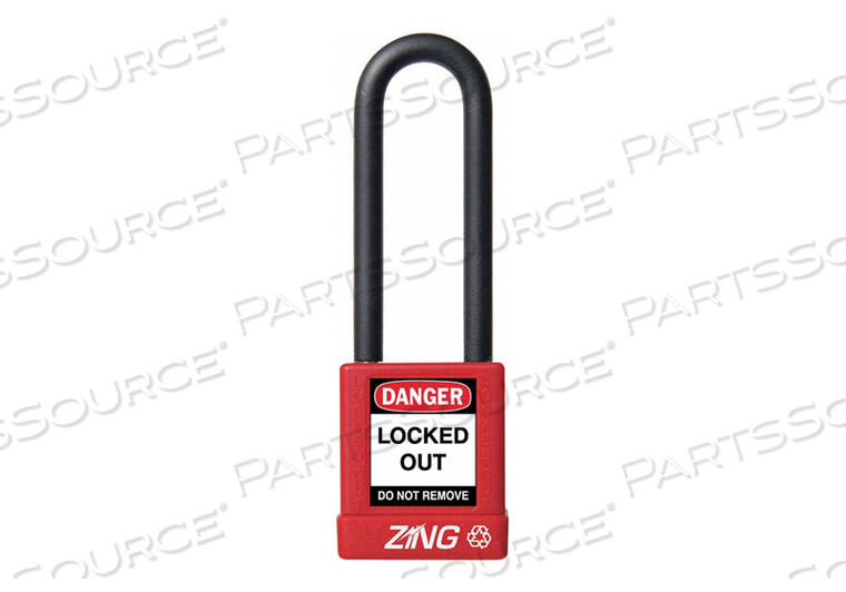 OEM#: 7046D8959 БЛОКИРОВОЧНЫЙ НАВЕСНОЙ ЗАМОК KD КРАСНЫЙ 1-3/4 H от ZING Green Safety Products