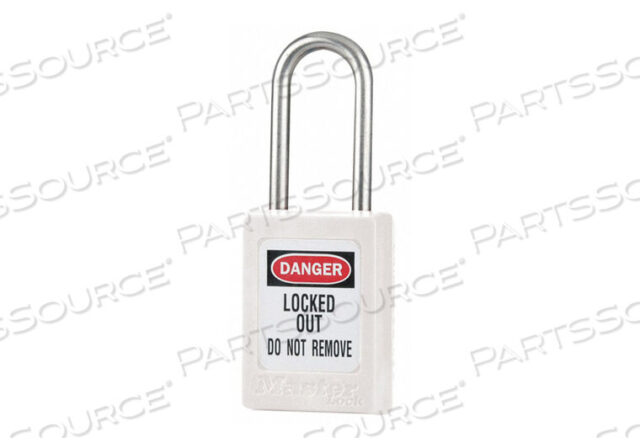 OEM#: S33WHTTТЕРМОПЛАСТИЧЕСКИЙ НАВЕСНОЙ ЗАМОК ZENEX SNAP LOCK, 1-3/8 Ш X 1-1/2 В, БЕЛЫЙ от Master Lock