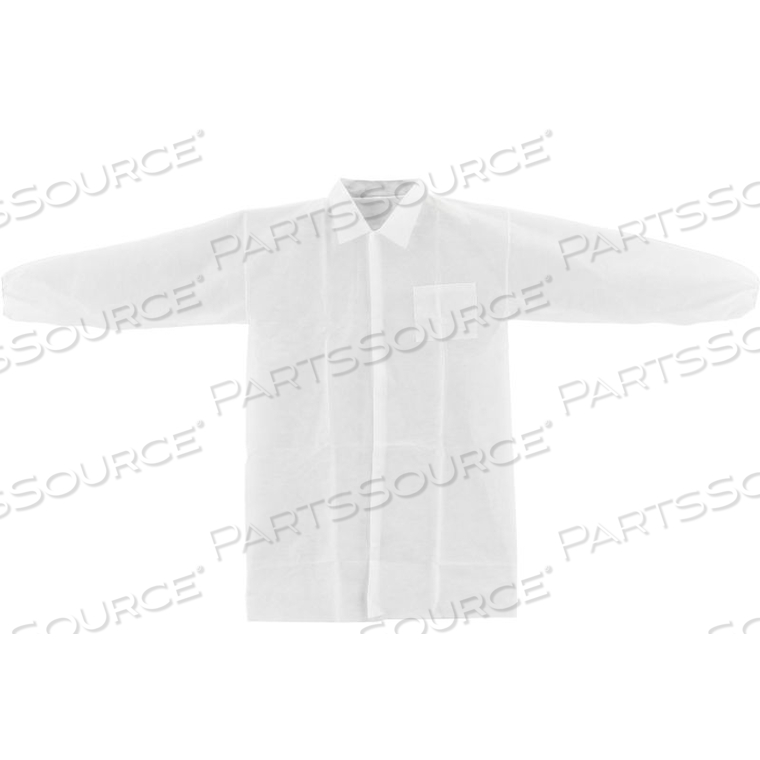 OEM#: KC-PP-40G-LC-MDALUM Одноразовый лабораторный халат из полипропилена, эластичные запястья, средний, 25 шт. в коробке от Hubei Kangcheng Non-Woven Co.-Wuhan