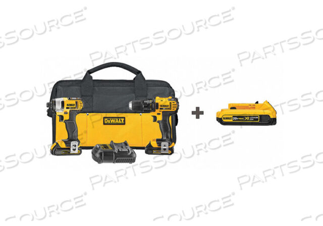 OEM#: DCK280C2/DCB2033КОМПЛЕКТ АККУМУЛЯТОРНЫХ ИНСТРУМЕНТОВ 20,0 В 2 ИНСТРУМЕНТА 3 АККУМУЛЯТОРА от DeWalt