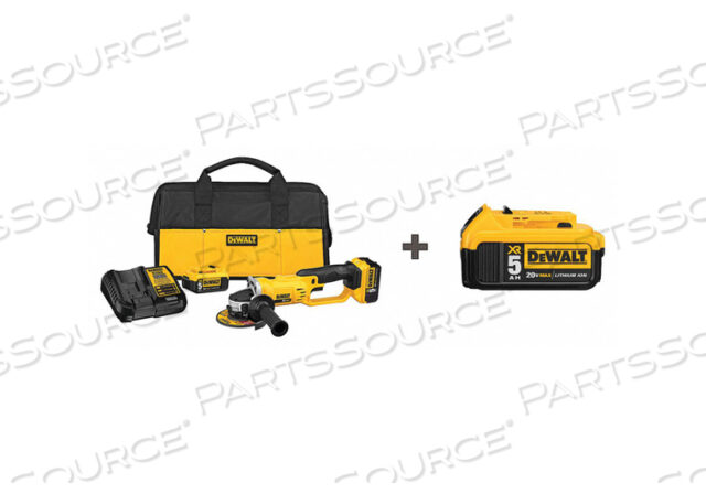 OEM#: DCG412P2 DCB205КОМПЛЕКТ БЕСПРОВОДНОЙ УГЛОВОЙ ШЛИФОВАЛЬНОЙ МАШИНЫ 20,0 В 4-1/2 от DeWalt