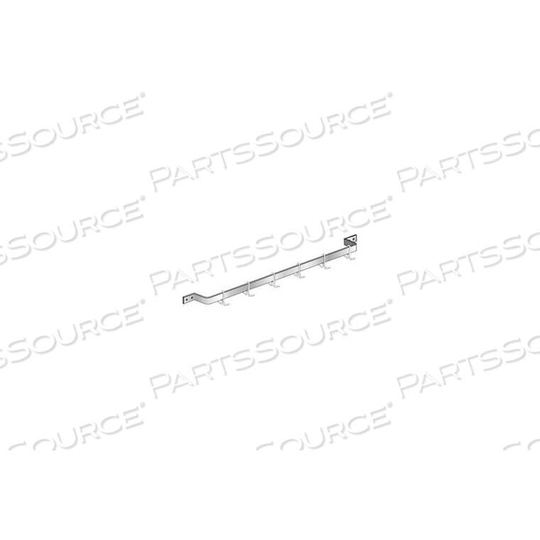 OEM#: SBSPR-36НАСТЕННАЯ ПОДСТАВКА ДЛЯ КАСТРЮЛЬ ИЗ НЕРЖАВЕЮЩЕЙ СТАЛИ - ОДИНАРНАЯ ПРУТКА NSF 36W X 6D от Aero Manufacturing Co.