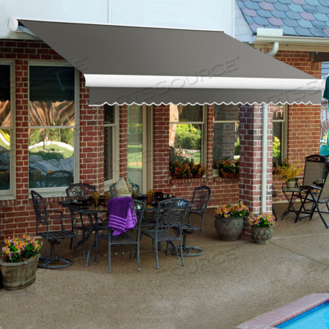 RETRACTABLE AWNING LEFT MOTOR 14W X 10D X 10H GRAY