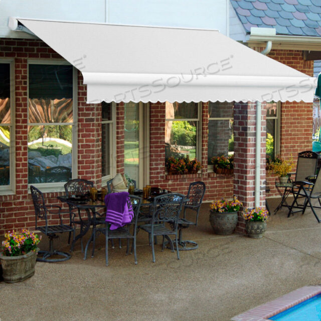 RETRACTABLE AWNING MANUAL 12W X 10D X 10H OFF WHITE