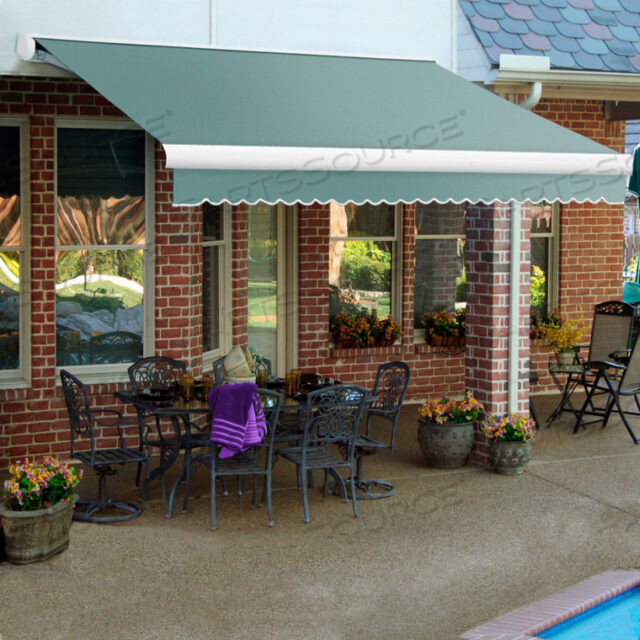 RETRACTABLE AWNING MANUAL 24W X 10D X 10H SAGE