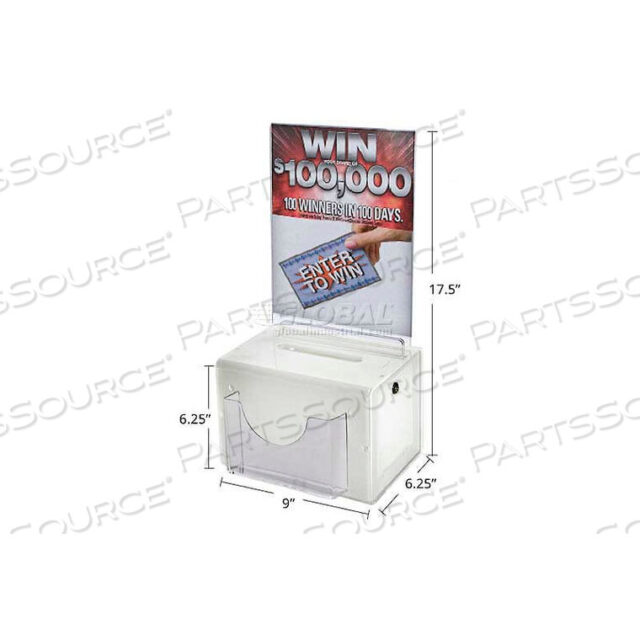 OEM#: 206387БОЛЬШАЯ АКРИЛОВАЯ КОРОБКА ДЛЯ ПРЕДЛОЖЕНИЙ, 7,75 X 6, АКРИЛОВАЯ, 1 ШТ. от Azar International