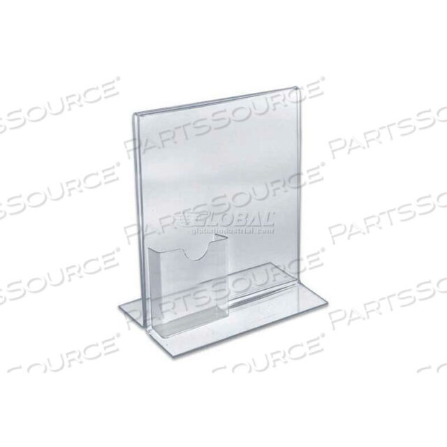 OEM#: 252045VERTICAL STAND UP SIGN HOLDER W/ BROCHURE HOLDER, 8.5 X 11 - PKG QTY 10 by Azar International