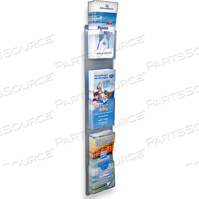 OEM#: 252065НАСТЕННАЯ БРОШЮРА HLR С 3 КАРМАНАМИ, 5,5 Ш X 26 В, CLR - PKG QTY 2 от Azar International