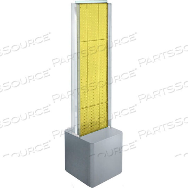 OEM#: 700728-ЖЕЛТЫЙ ДВУХСТОРОННИЙ НАПОЛЬНЫЙ ДИСПЛЕЙ PEGBOARD С ОСНОВАНИЕМ STUDIO, 14-1/2 Ш X 14 Г X 44 В от Azar International