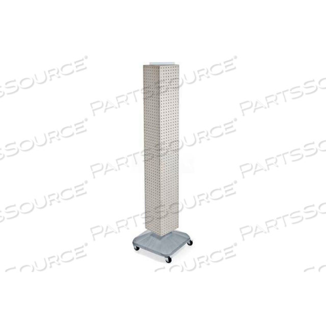 OEM#: 703390-WHT4-СТОРОННИЙ БЛОКИРОВОЧНЫЙ ДИСПЛЕЙ ИЗ ПЕРФОНАЖНЫХ ПЛАНОК С КОЛЕСАМИ, 8 X 60, БЕЛЫЙ МАТОВЫЙ от Azar International