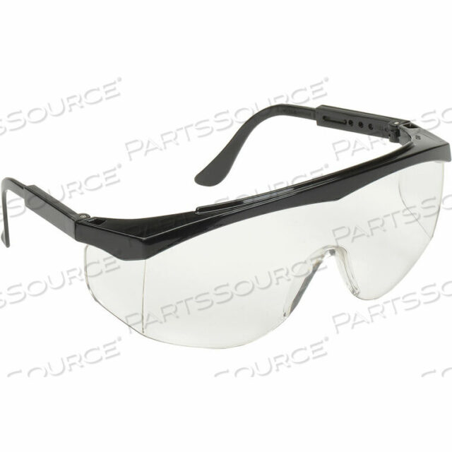 OEM#: SS010SS010 MCR SAFETY SS1 SERIES SAFETY GLASSES, CLEAR LENS, NYLON BLACK TEMPLE by MCR Safety