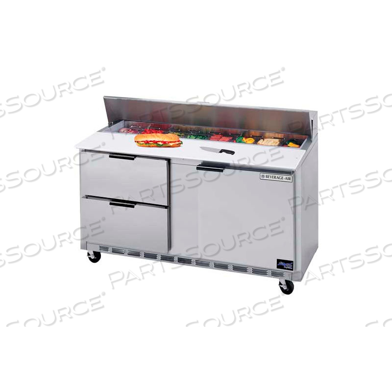 OEM#: SPED60HC-08C-2FOOD PREP TABLES SPED60 ELITE SERIES CUTTING TOP W/ DRAWERS, 60W by BEVERAGE AIR