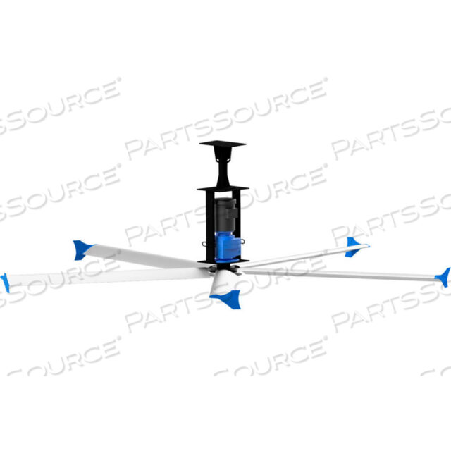 ВЕНТИЛЯТОР HAWK V HVLS - ДИАМЕТР 20 ФУТОВ - 1 Л.С. - 230 В - 1 ФАЗА С МОНТАЖНЫМ ОБОРУДОВАНИЕМ