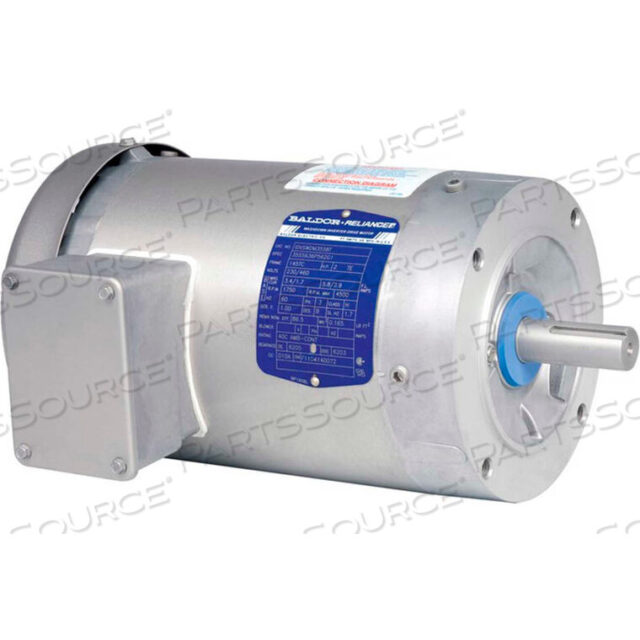 OEM#: IDVSWDM3611ДВИГАТЕЛЬ TWASHDOWN, 3 ФАЗЫ, 3 Л.С., 1760 ОБ./МИН., 230/460 ВОЛЬТ, TENV, 182TC FR от BALDOR