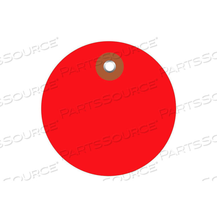 OEM#: G26077ПЛАСТИКОВЫЕ КРУГЛЫЕ БИРКИ ДИАМЕТРОМ 3 КРАСНЫЕ - 100 ШТ. от Box Packaging Inc