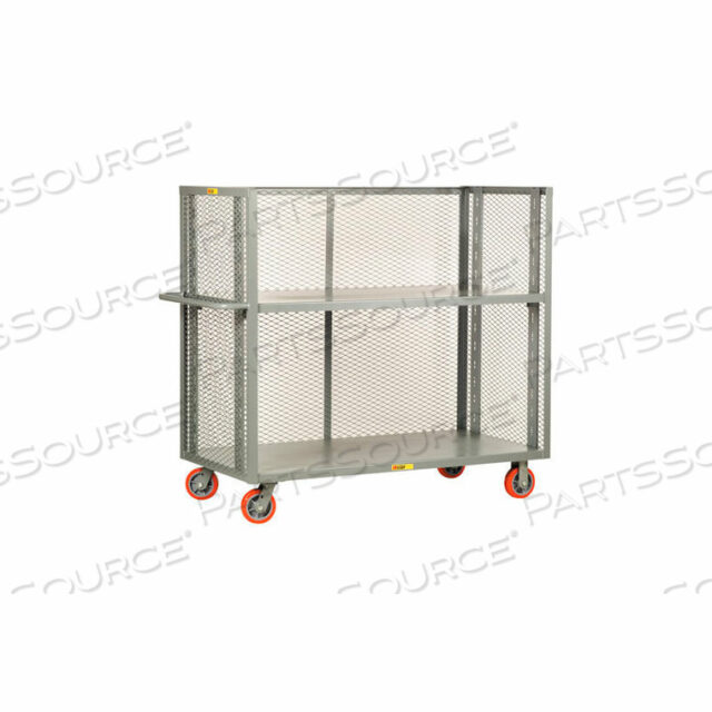 OEM#: T3-A-3048-6PY 3-СТОРОННЯЯ ТЕЛЕЖКА С ПОЛКАМИ, СЕТЧАТЫЕ БОКОВИНЫ, 2 РЕГУЛИРУЕМЫХ ПОЛКИ, НАГРУЗКА 3600 ФУНТОВ, 30X48, 6 ПОЛИМЕРНЫХ КОЛЕС от Little Giant