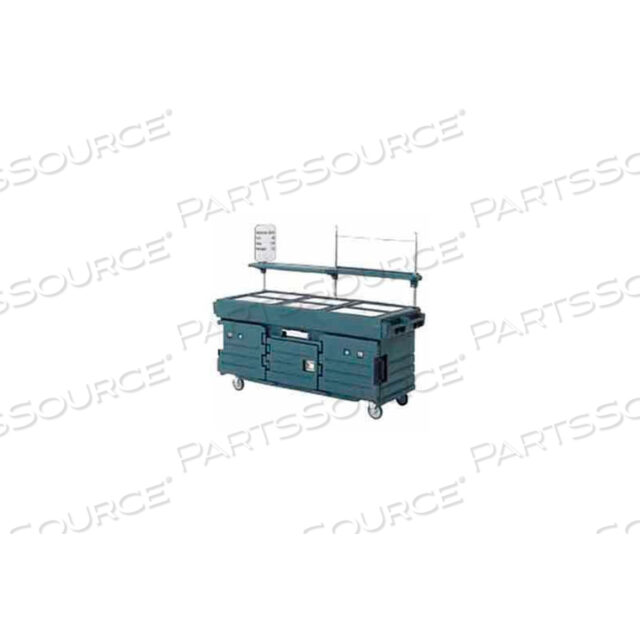ТЕЛЕЖКА CAMKIOSK 6 ПОДДОННЫХ КОЛОДЕЦ, 85-1/8X33-1/2X70-1/2, ЯРКО-КРАСНЫЙ