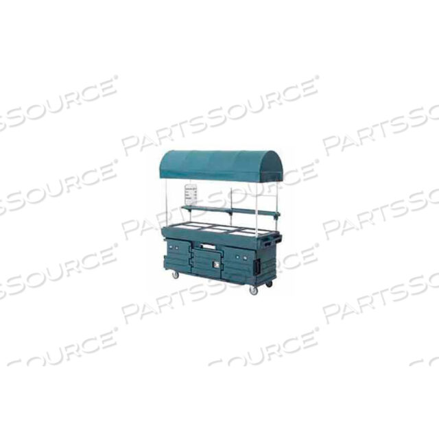 ТЕЛЕЖКА CAMKIOSK С 6 ПОДДОНАМИ И НАВЕСОМ, 85-1/8X33-1/2X94, СЕРЫЙ ВЕРХ И ДВЕРИ