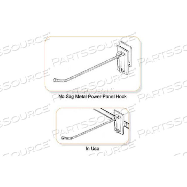 OEM#: MP-4NO SAG METAL POWER PANEL HOOKS, 4L от Clip Strip Corp.