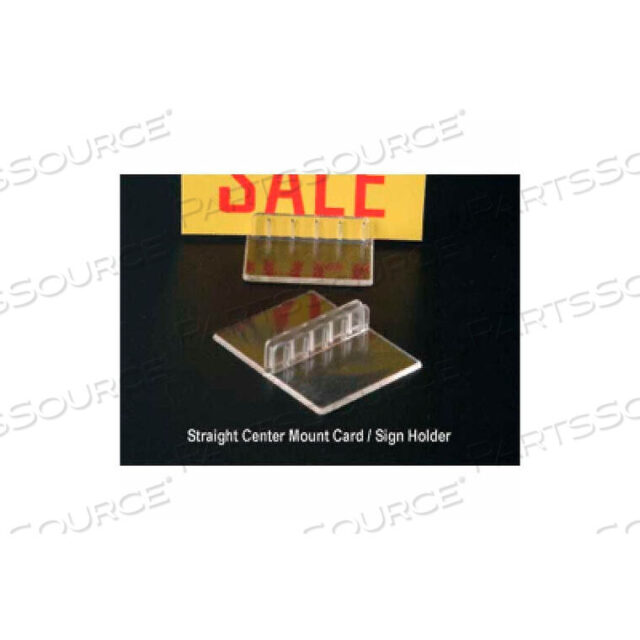 OEM#: SCH-1STRAIGHT CENTER MOUNT SIGN/WIDTER, 2W X 1-9/16L, CRYSTAL CLEAR STYRENE от Clip Strip Corp.