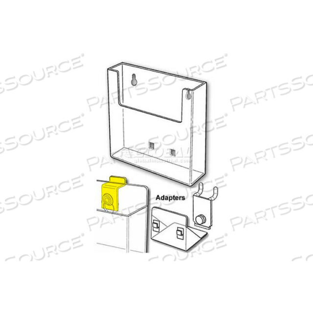OEM#: W-160WALL-MOUNT LITERATURE HOLDER, ACRYLIC, 6W X 1-1/4D X 6-1/2H by Clip Strip Corp.