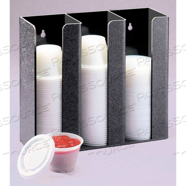 OEM#: 278-4RAMEKIN / LID ORGANIZER UP TO 4 DIAMETER 13W X 4-1/2D X 10-1/2H by Cal Mil Plastics