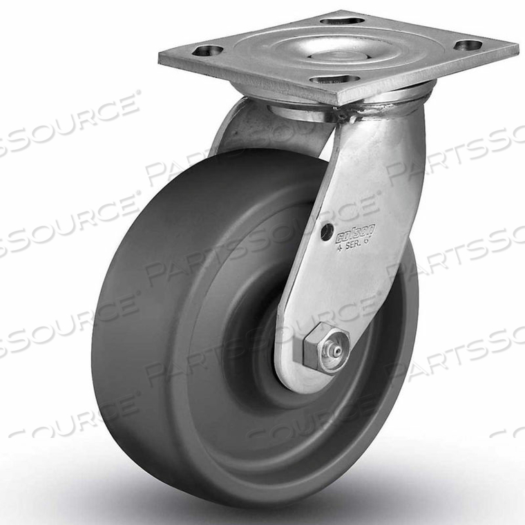 OEM#: 4.06109.839.EN SS4 SERIES SWIVEL PLATE CASTER - SOLID ELASTOMER 6 DIA. 1100 LB. CAP. от Colson