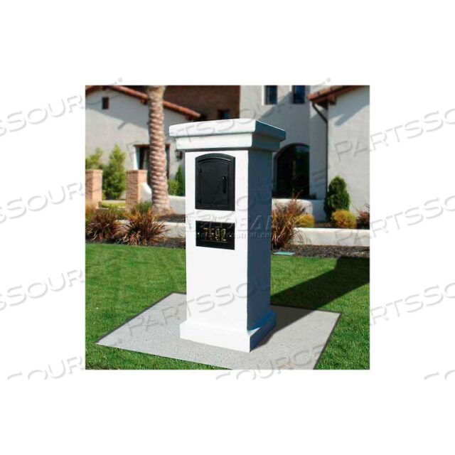 OEM#: STUCOL-1400-GY-ACMANCHESTER ЗАПИРАЮЩИЙСЯ ПОЧТОВЫЙ ЯЩИК ДЛЯ КОЛОННЫ С ОТДЕЛКОЙ ИЗ ШИПЦЕВОГО СЕРОГО ЦВЕТА С ПРОСТОЙ ДВЕРЦЕЙ ИЗ САНТИК-МЕДИ от Qualarc