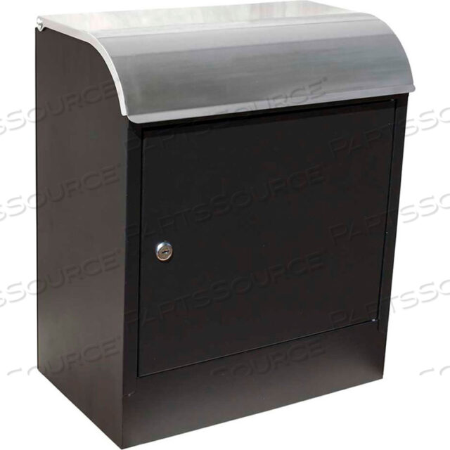 OEM#: WF-PB018WINFIELD SERIES SELMA WALL MOUNT MAIL & PARCEL BOX BLACK/STAINLESS STEEL от Qualarc