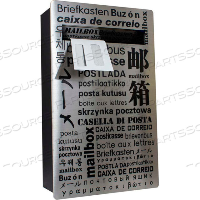 OEM#: WF-PM18WINFIELD SERIES VERSE НАСТЕННЫЙ ЗАПИРАЮЩИЙСЯ ПОЧТОВЫЙ ЯЩИК WFPM18 ЧЕРНЫЙ С НЕРЖАВЕЮЩЕЙ СТАЛЬЮ от Qualarc