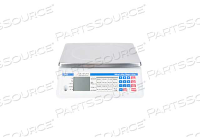 OEM#: D60PRICE КОМПЬЮТЕРНЫЕ ВЕСЫ, ЭЛЕКТРОННЫЕ, 60 ФУНТОВ, 1/2 ДЮЙМА, 7 СЕГМЕНТНЫХ ЖК-ЦИФРОВ С ПОДСВЕТКОЙ от Detecto Scale / Cardinal Scale