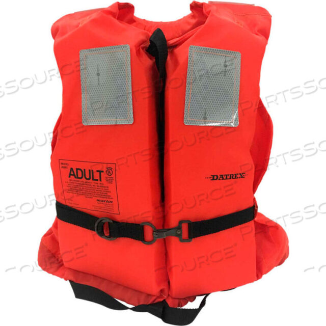 OEM#: DX400RTJ СПАСАТЕЛЬНЫЙ ЖИЛЕТ OFFSHORE, ТИП I USCG, ДВУСТОРОННИЙ, ОРАНЖЕВЫЙ, УНИВЕРСАЛЬНЫЙ ДЛЯ ВЗРОСЛЫХ от Datrex Inc.