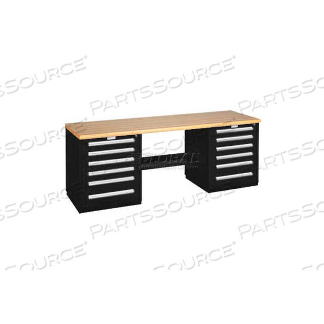 OEM#: 2596-8W-BKМОДУЛЬНАЯ СКАМЬЯ С ЯЩИКАМИ - 8 - ДВА МОДУЛЬНЫХ ШКАФА, ЧЕРНЫЙ от Equipto