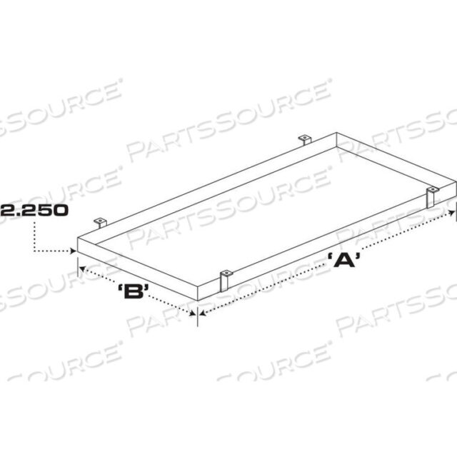 OEM#: 43878-09-BKV-GRIP ПРОВОЛОЧНЫЙ ПОДДОН ДЛЯ СБОРА ПРОЛИВОВ - 48 л x 24 ш x 2 1/4 дм - ОБЪЕМ 9 ГАЛЛОНОВ - ТЕКСТУРИРОВАННЫЙ ЧЕРНЫЙ от Equipto