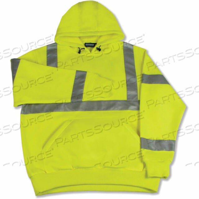 OEM#: 61542ANSI CLASS 3 HOODED, PULL-OVER SWEATSHIRT, - LIME, SIZE XL by ERB Safety