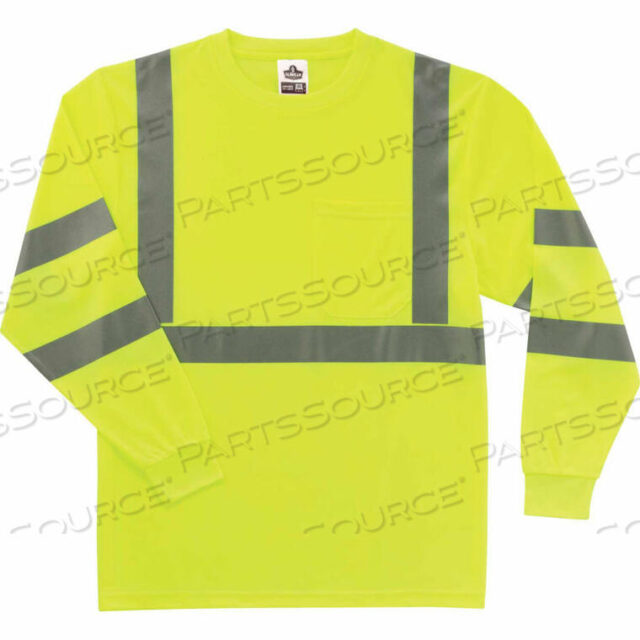OEM#: 217048391 ФУТБОЛКА С ДЛИННЫМ РУКАВОМ КЛАССА 3, ЛАЙМОВАЯ, L от Ergodyne