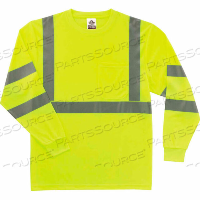 OEM#: 217058391 ФУТБОЛКА С ДЛИННЫМ РУКАВОМ КЛАССА 3, ЛАЙМОВАЯ, XL от Ergodyne