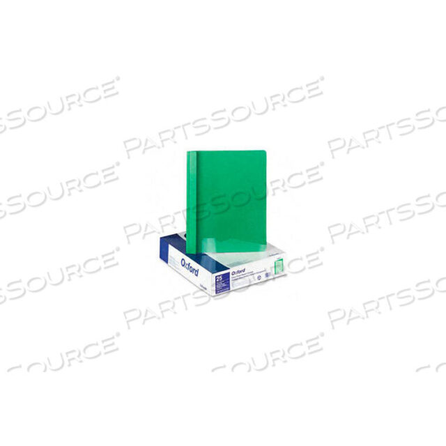 OEM#: 55807CLEAR FRONT REPORT COVERS WITH GREEN LEATHERETTE BACK, 25 PER BOX by Esselte Pendaflex Corp.